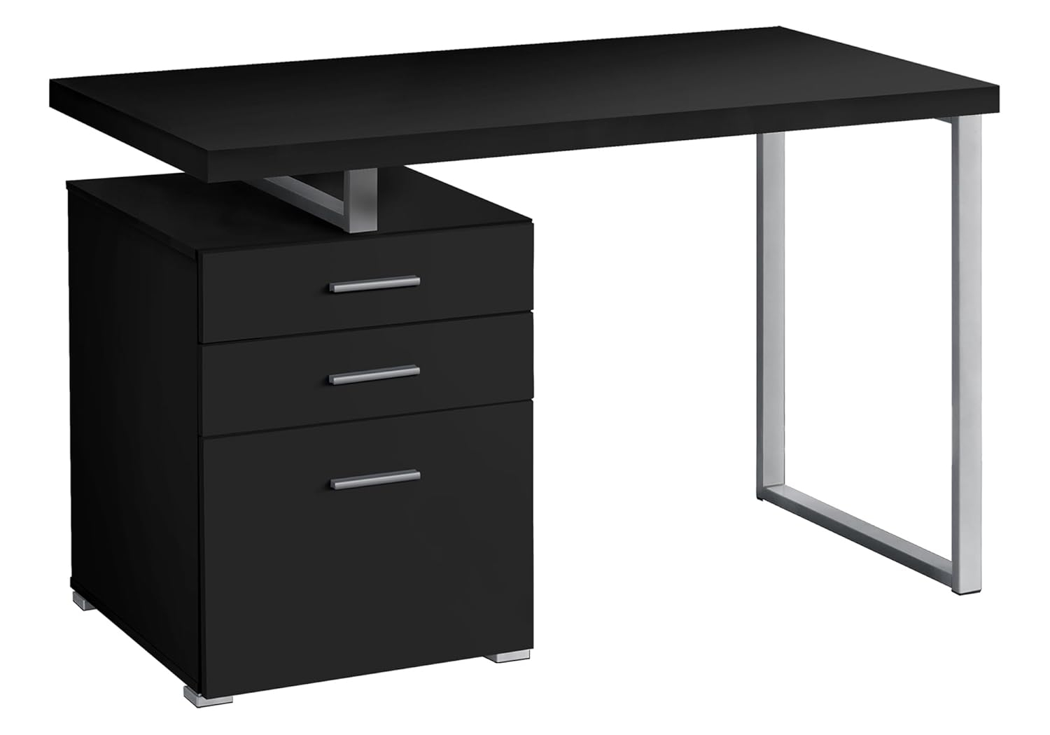 Monarch Specialties Computer Desk, Home Office, Laptop, Storage Drawers, 48"L, Work, Black Laminate