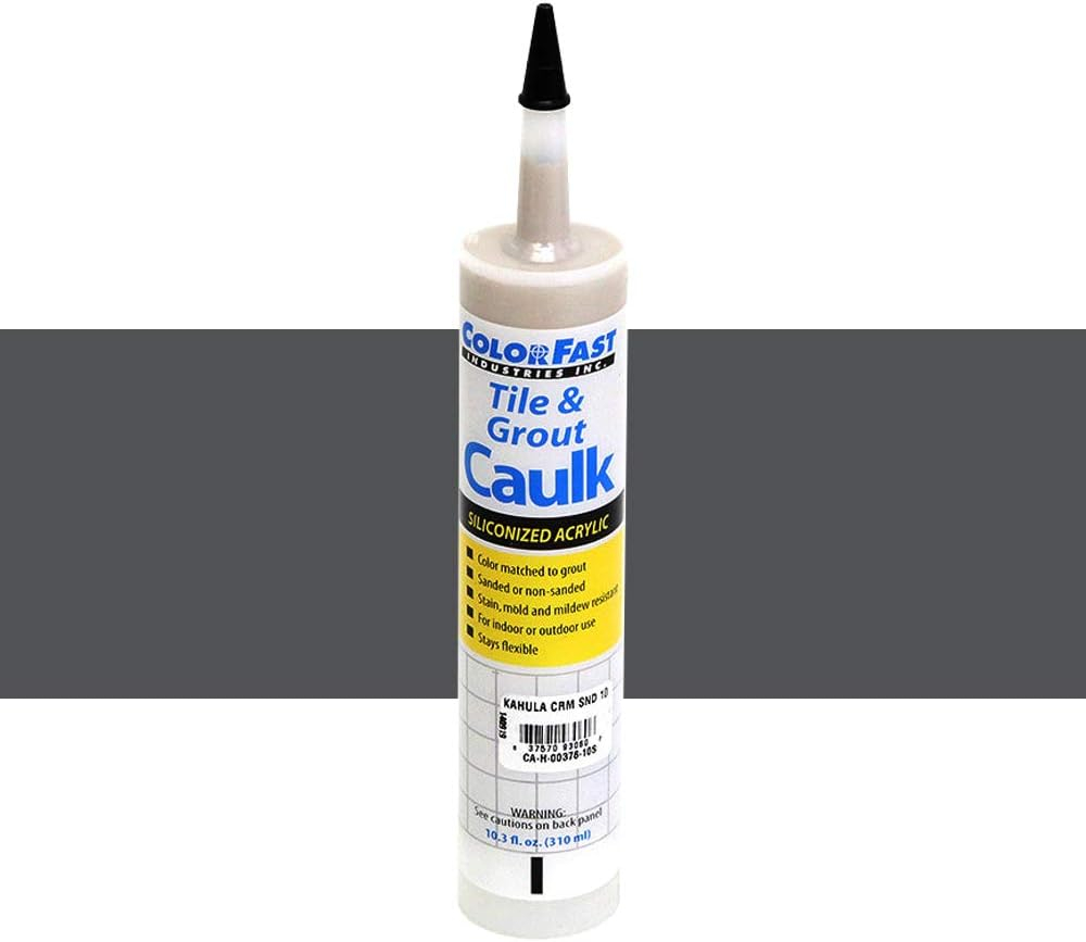 ColorFast 10.1-oz Tile grout Charcoal Gray Caulking Non Sanded 10.3oz Paintable Latex Caulk