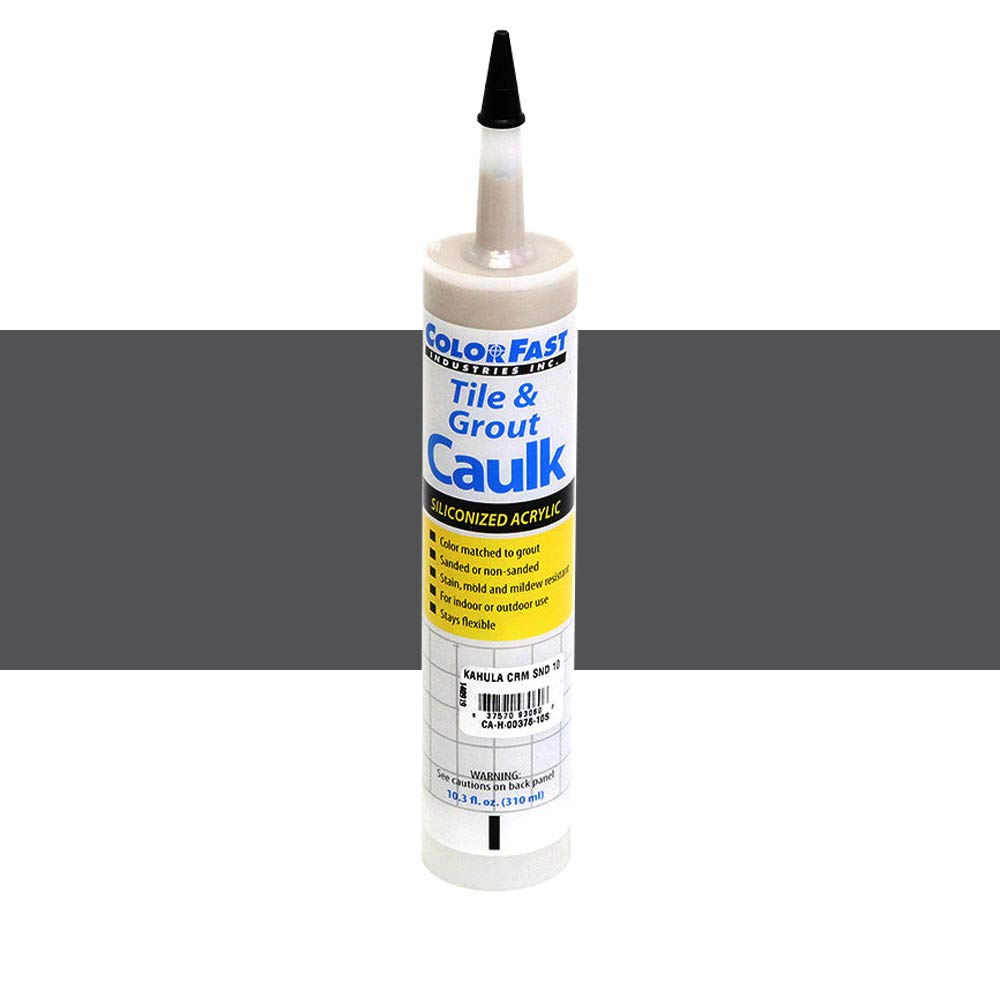 ColorFast 10.1-oz Tile grout Charcoal Gray Caulking Non Sanded 10.3oz Paintable Latex Caulk