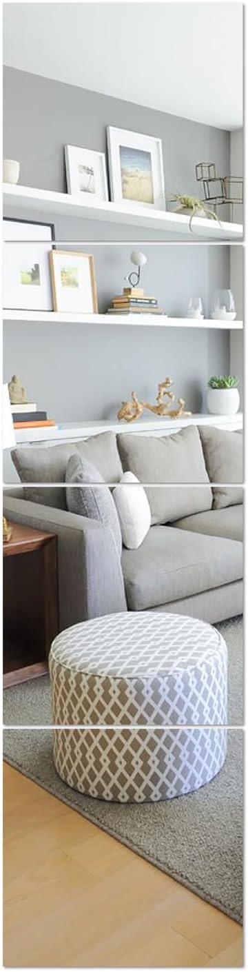 HD Glass Full Length Wall Mirror Tiles, 12'' x 12'' x 4PCS, Frameless Full Body Mirror Tiles for Bedroom, Full Length Mirror Wall Mounted for Home Gym, Door