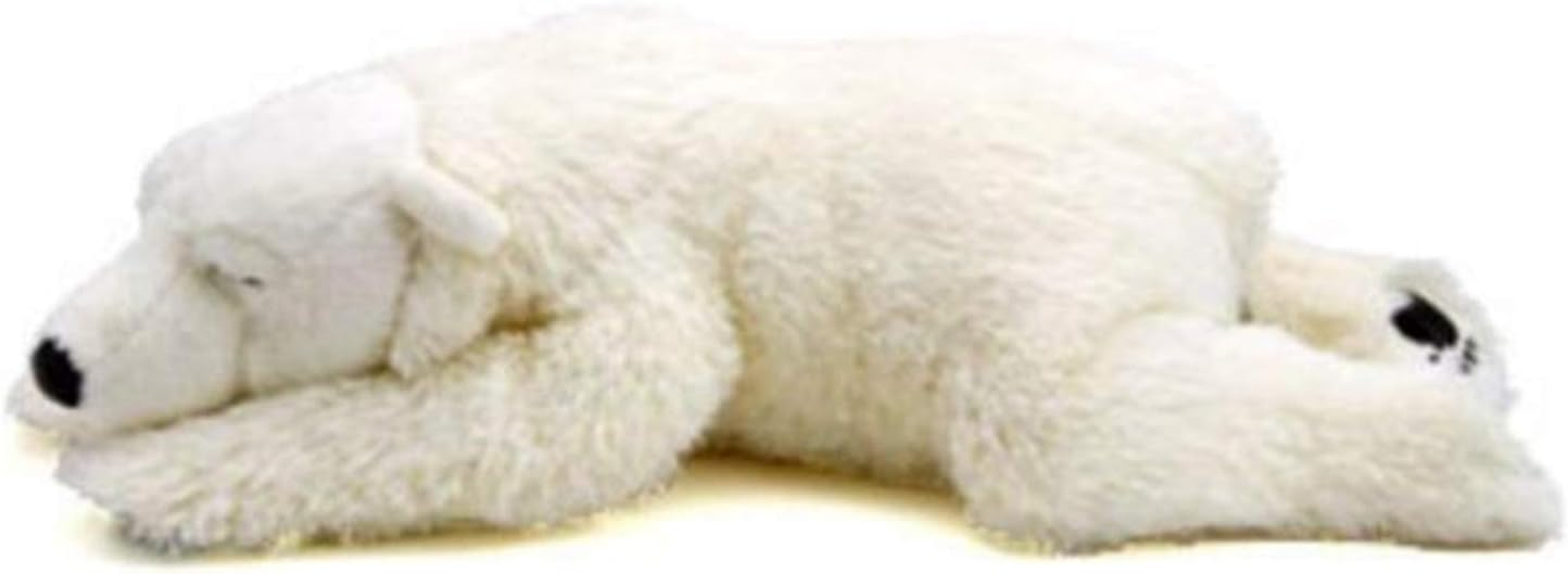 TAMMYFLYFLY Sleep Polar Bear Plush,Cute Stuffed Animal, Plush Toy, 14 Inches Soft Toy (Medium)