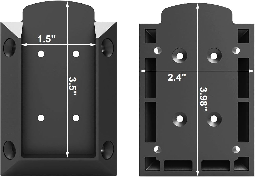 12pcs Deck Railing Brackets Connectors for 2x4 (1.5"x3.5") Railing Wood Post with 96 pcs Rust-Free Steel Screws Available for Different Railing Angles KF4012