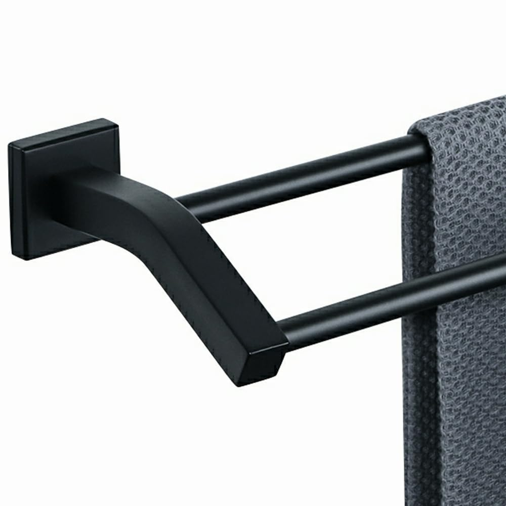 Alise Bath Double Towel Bars Towel Racks for Bathroom,Wall Mount Towel Holder 20-Inch Heavy Duty SUS304 Stainless Steel Towel Hanger Rail,GK9500-B Matte Black