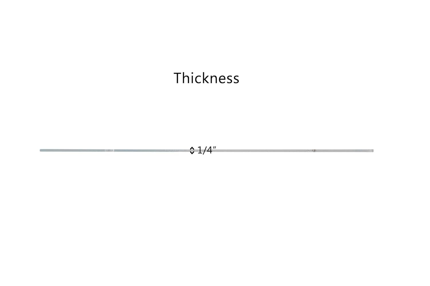 Online Plastic Supply Acrylic Plexiglass Sheet 1/4" x 24" x 36" - Clear