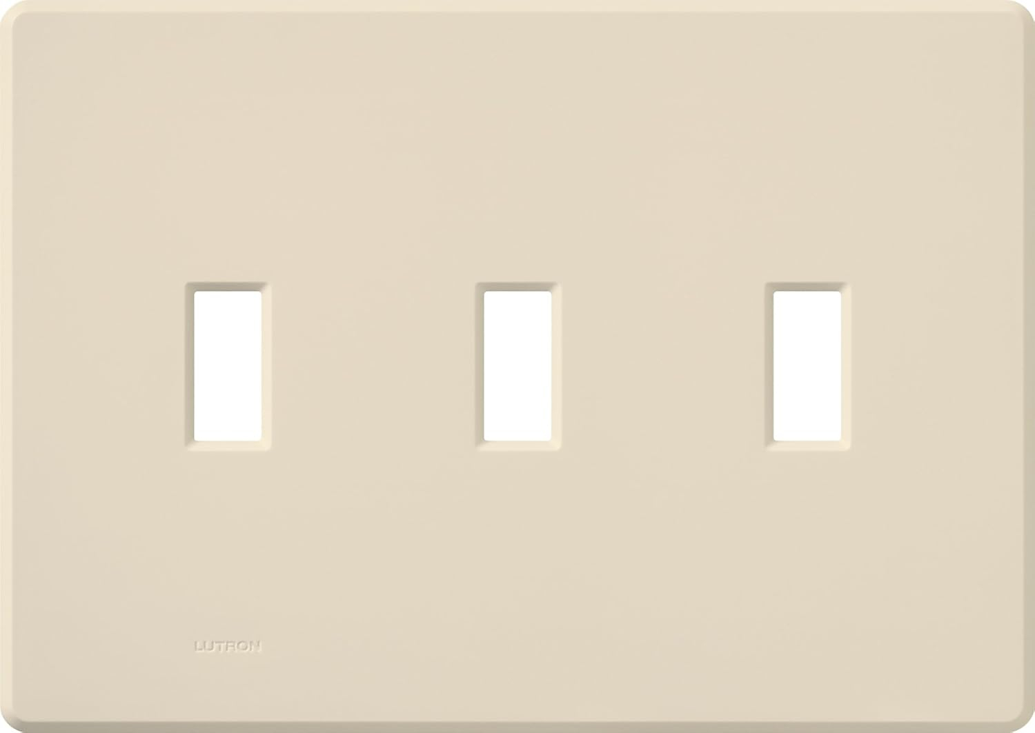 Lutron Fassada 3 Gang Wallplate for Toggle-Style Dimmers and Switches, FG-3-LA, Light Almond (1-Pack)