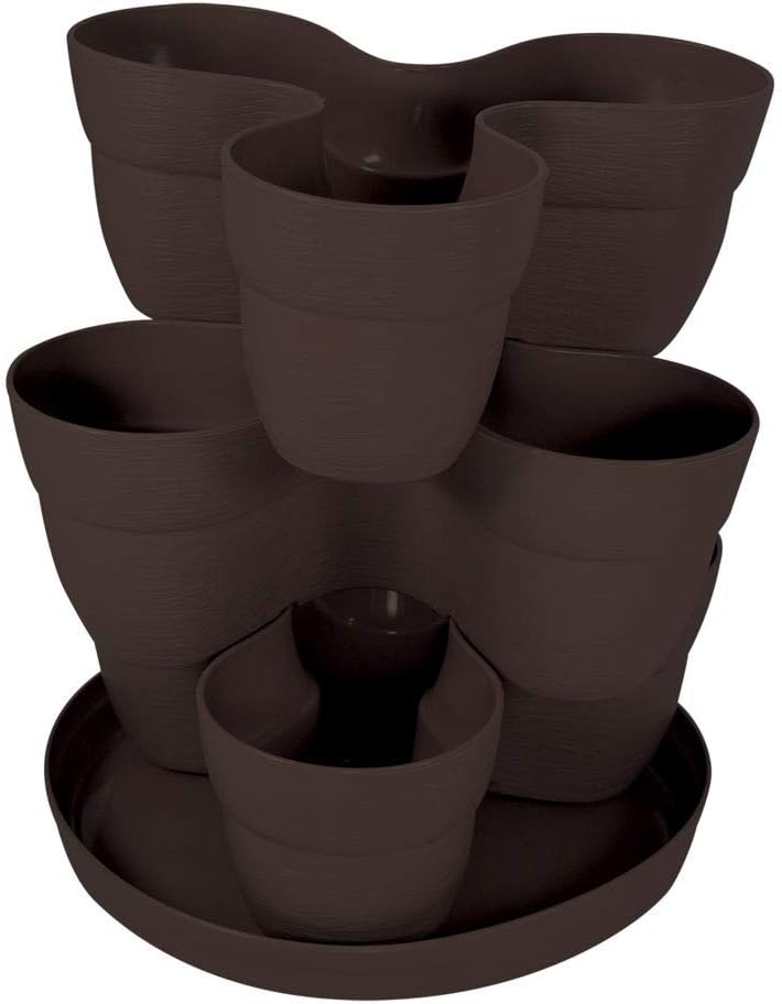 Bloomers Wall Flowers Vertical Gardening System – Create Gardens on Walls – Holds up to 4 Potted Plants – Black