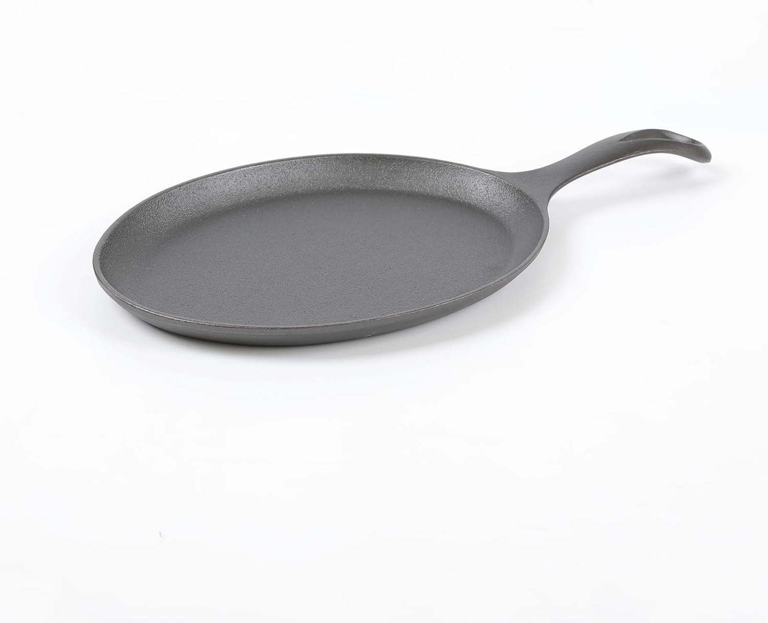 Pre-Seasoned Cast Iron Fajita Pan Set with Bamboo Base