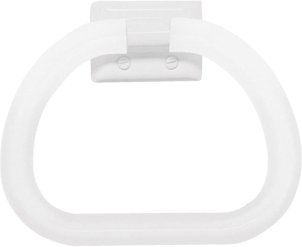 Decko White Plastic Towel Ring 48230