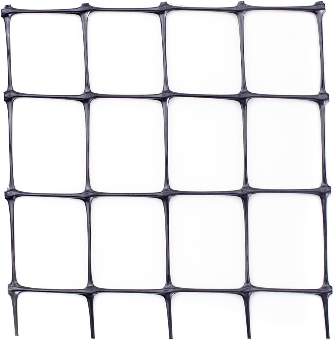 Black UV-Treated Mesh Plastic Deer Fence, 7.5-Ft x 100-Ft