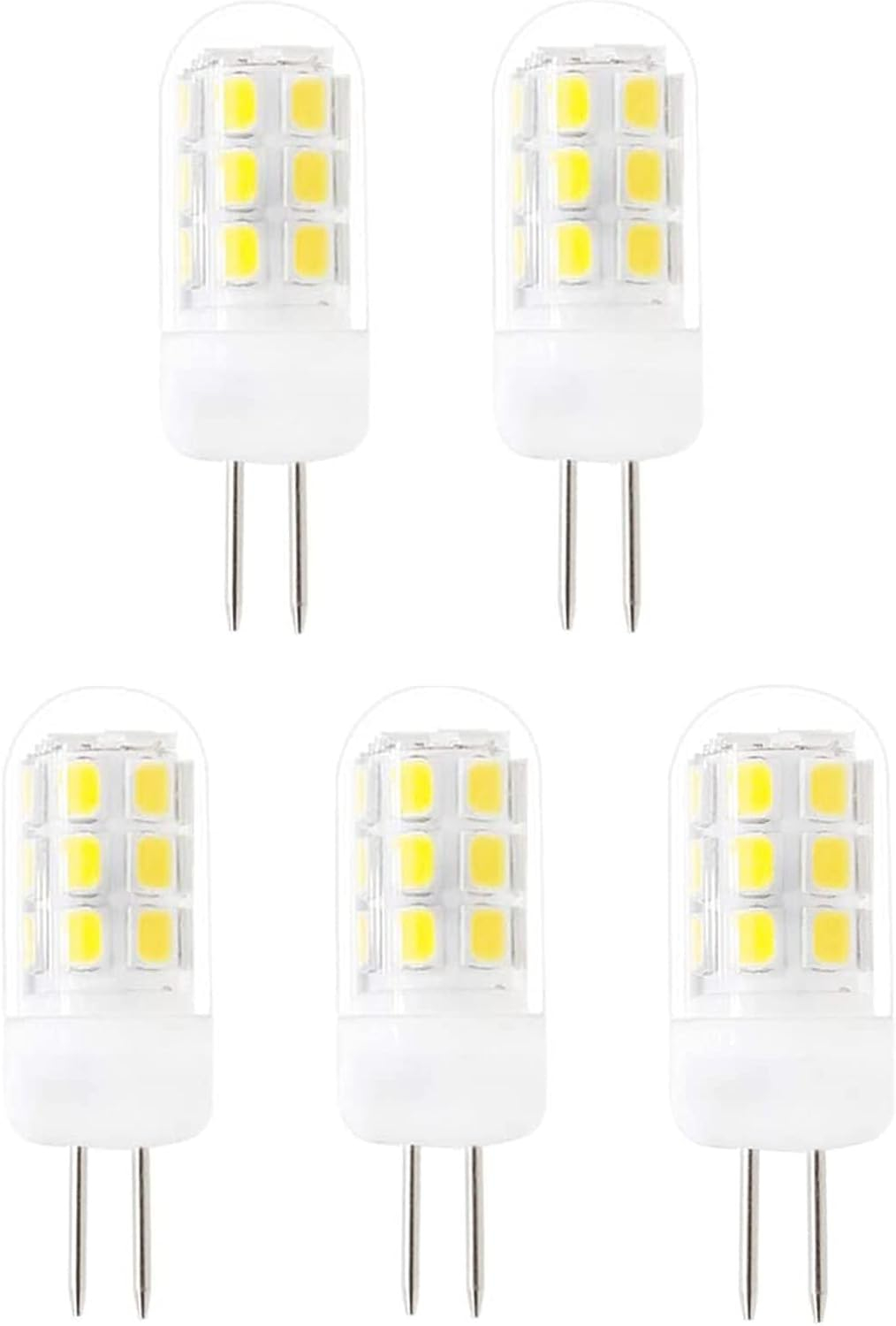 G4 LED Bulb 120V Bi-Pin Base, 3W Soft Warm White 3000K, Replaces 30W-35W Halogen for Under Cabinet, Ceiling, Wall, and Puck Lights