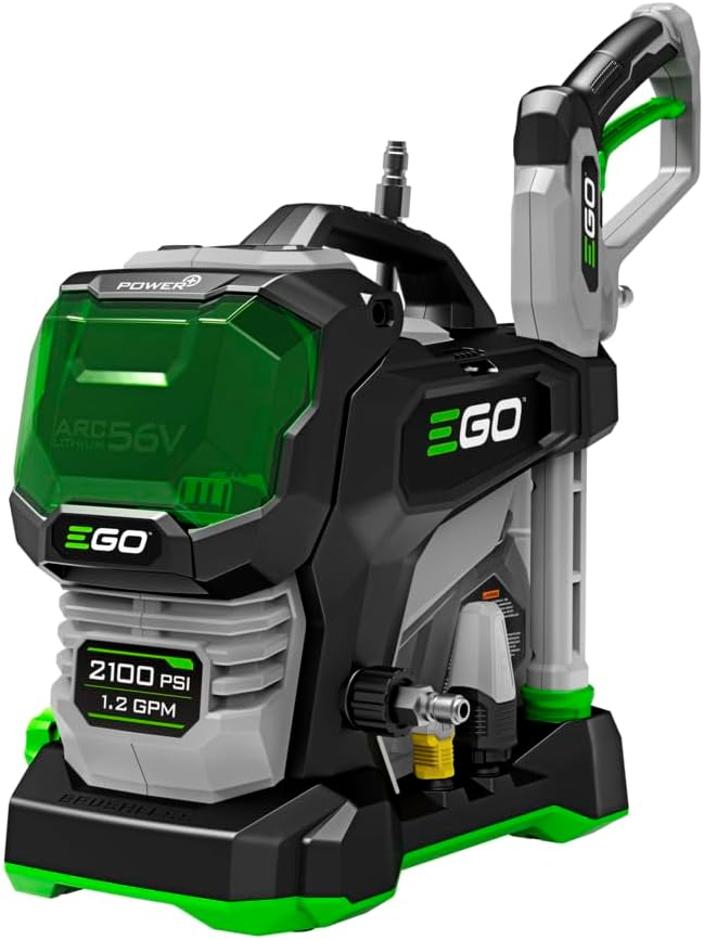 Ego Power+ 2100 Psi 1.2 Gpm Battery Powered Cold Water Pressure Washer With 4 Spray Nozzles Bare Tool