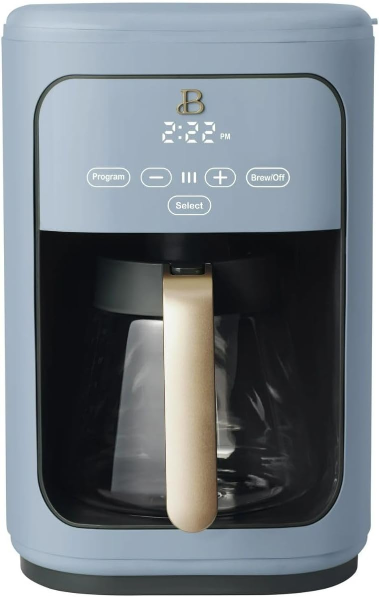 Beautiful 14-Cup Programmable Drip Coffee Maker with Touch-Activated Display, Sage Green by Drew Barrymore