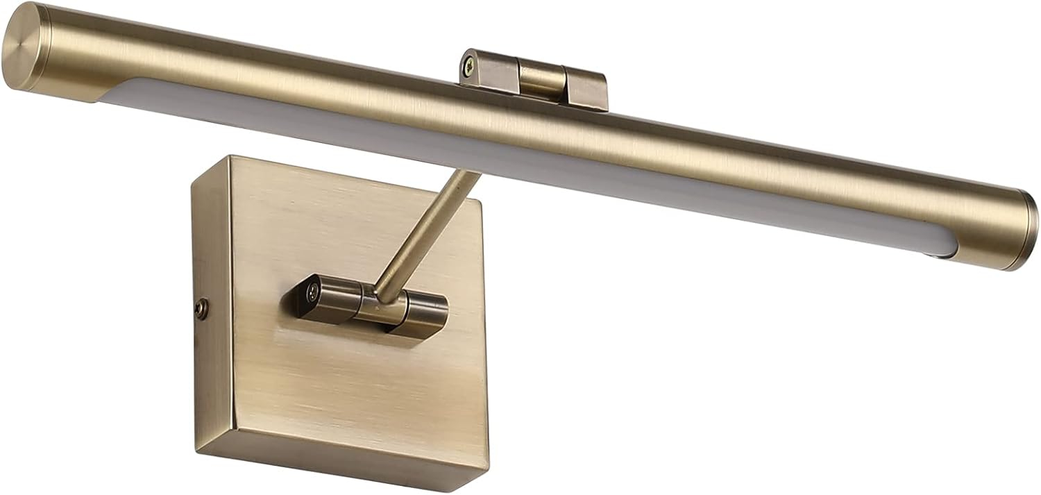 Joosenhouse LED Picture Lights for Paintings Bronze Finish 16.53" Long Swing Arm Display Wall Art Light 9W Gallery Hallway Lighting Over Pictures,Hardwired Connection 3000K,Non-Dimmable