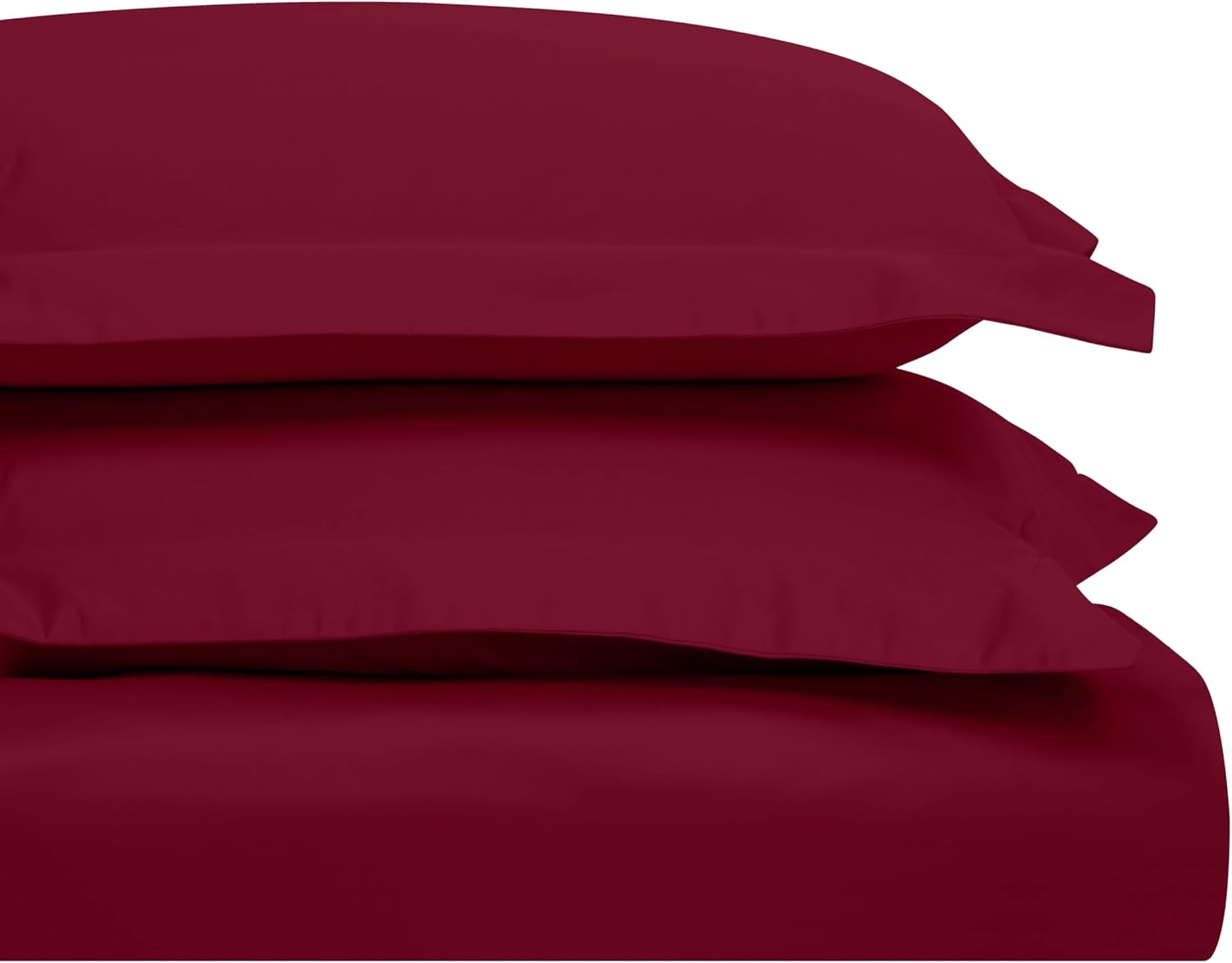 Superior Egyptian Cotton Duvet Cover Set, Full/ Queen, Burgundy