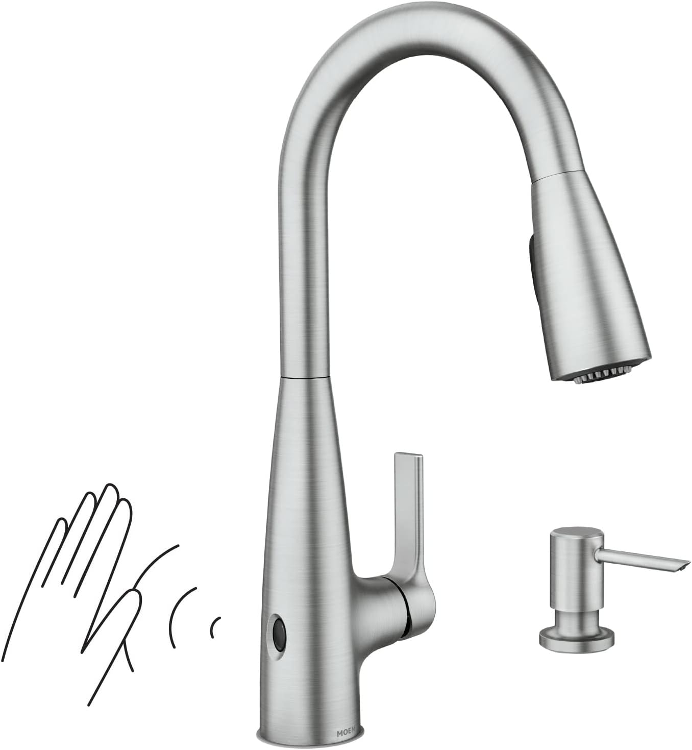 Haelyn Touchless Single-Handle Pull-Down Sprayer Kitchen Faucet with MotionSense Wave in Spot Resist Stainless