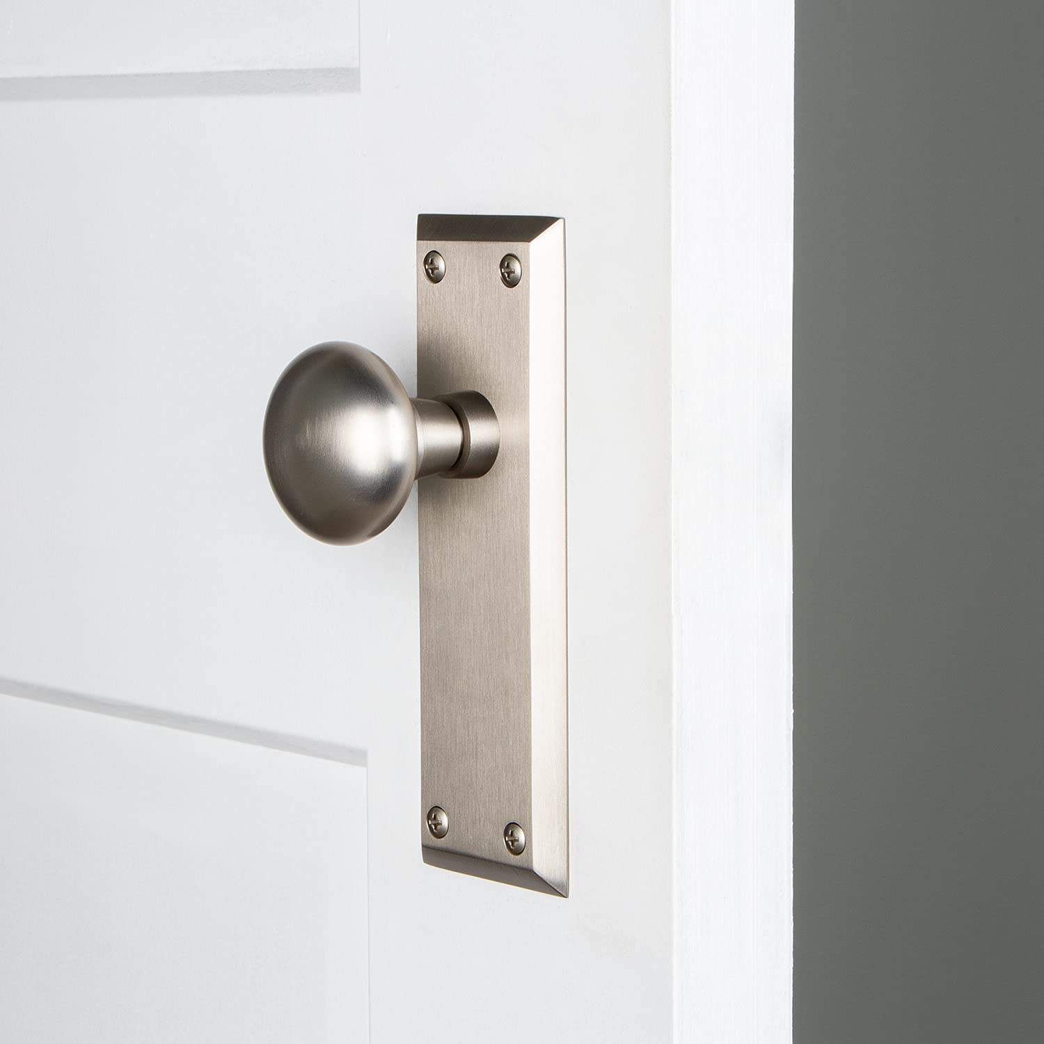 Nostalgic Warehouse New York Door Knob with Plate