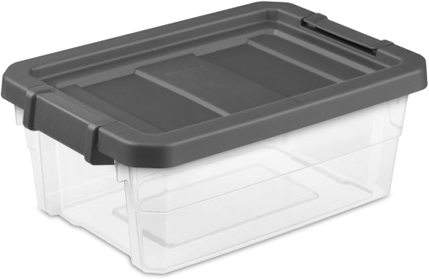 Sterilite 16 Qt. Stacker Box Plastic, Flat Gray