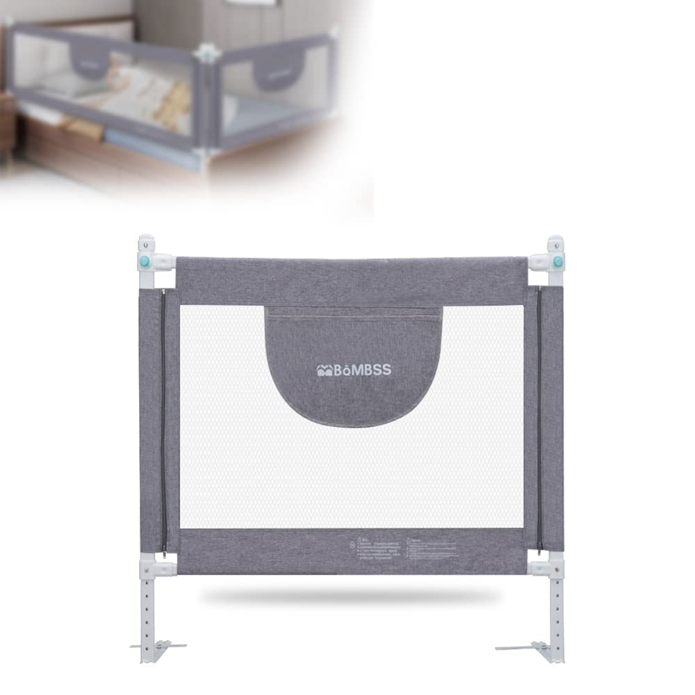 MBQMBSS 2 Pack Toddler Bed Rail Guards for King and Queen Size Beds, Stable Protective Side Railing for Kids Children