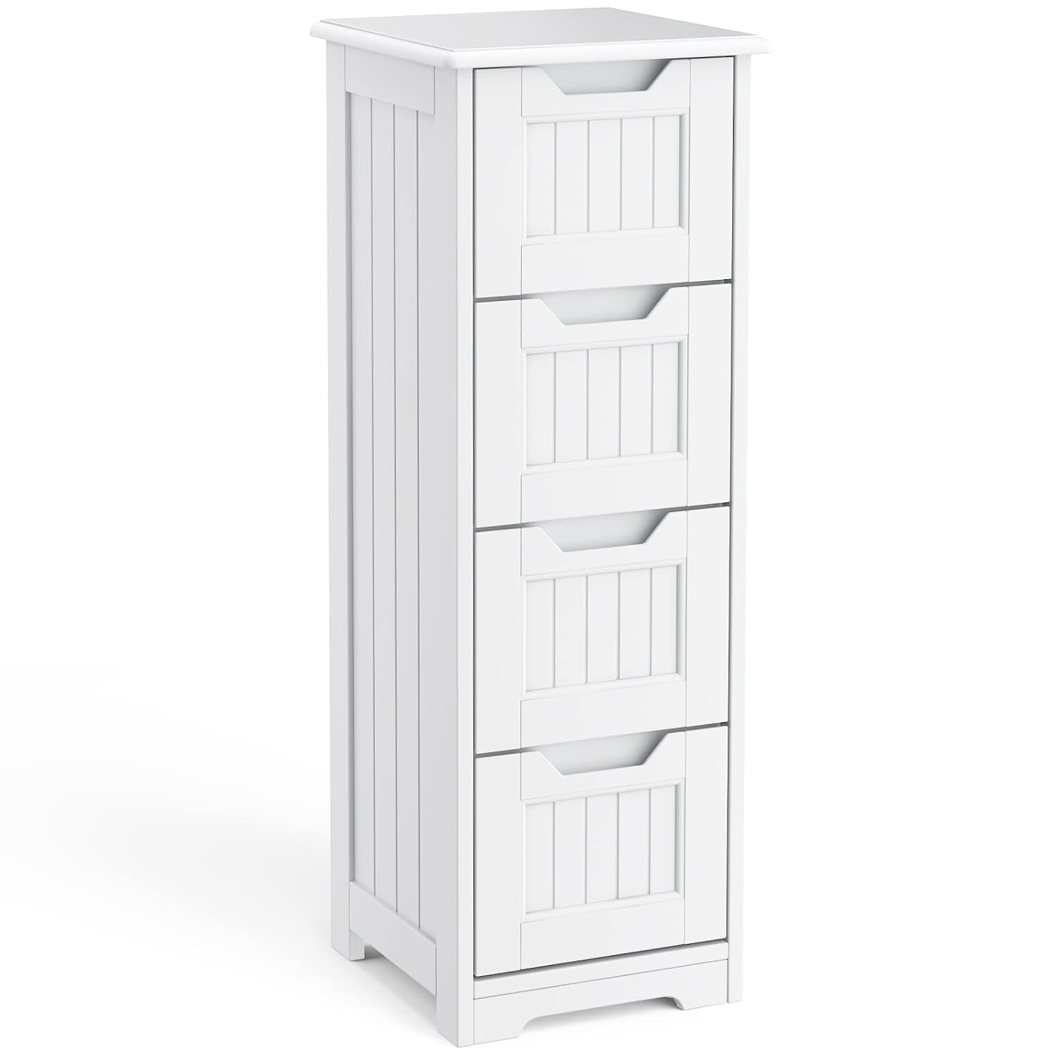 Gizoon 33'' Bathroom Storage Cabinet Freestanding with Drawers Floor Organizer Cabinet for Hallway Living Room and Bathroom, White