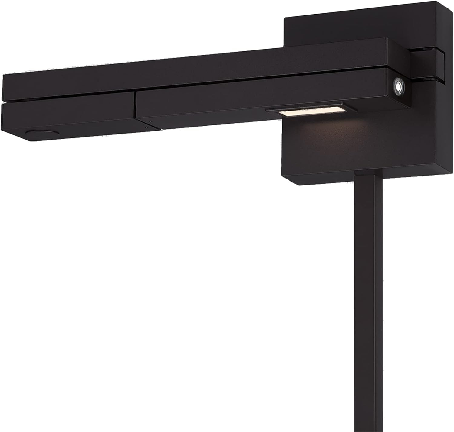Black LED Outdoor Swing Arm Wall Light with Dimmable Feature