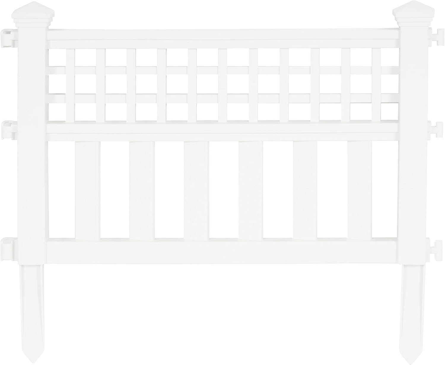 White Resin Decorative Garden Border Fence, 14" x 24"