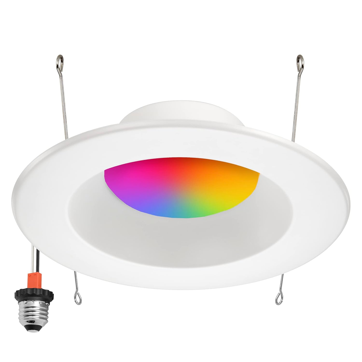 Luvoni Smart LED Downlights: Dimmable, 2700K-6000K, 1000 Lumens, E26 Adapter, ETL Listed, Alexa/Google Home Compatible.