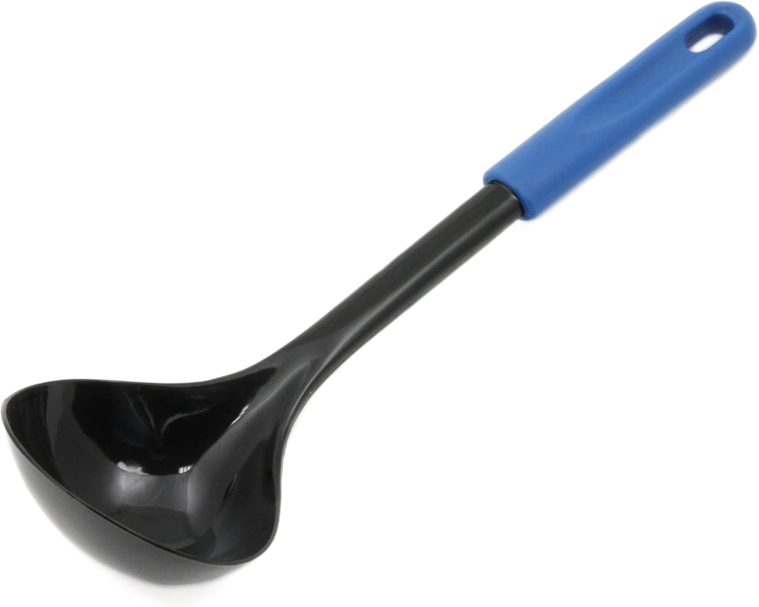 Chef Craft Basic Nylon Cooking/Serving Ladle, 12 inch, Blue/Black