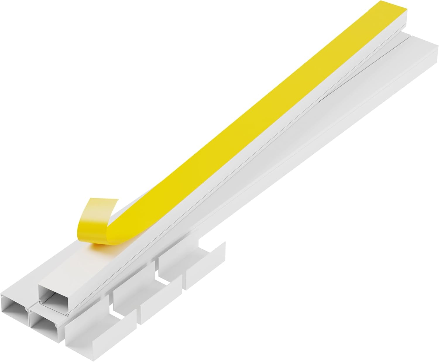 A+ Electric White Plastic Cable Management 39" Small + 39" Medium w/6 Pcs Conn. - 3-4 Cables