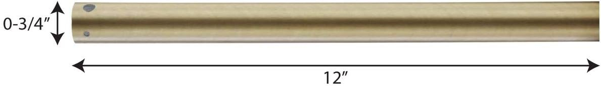 Vintage Brass Ceiling Fan Downrod for High Ceilings