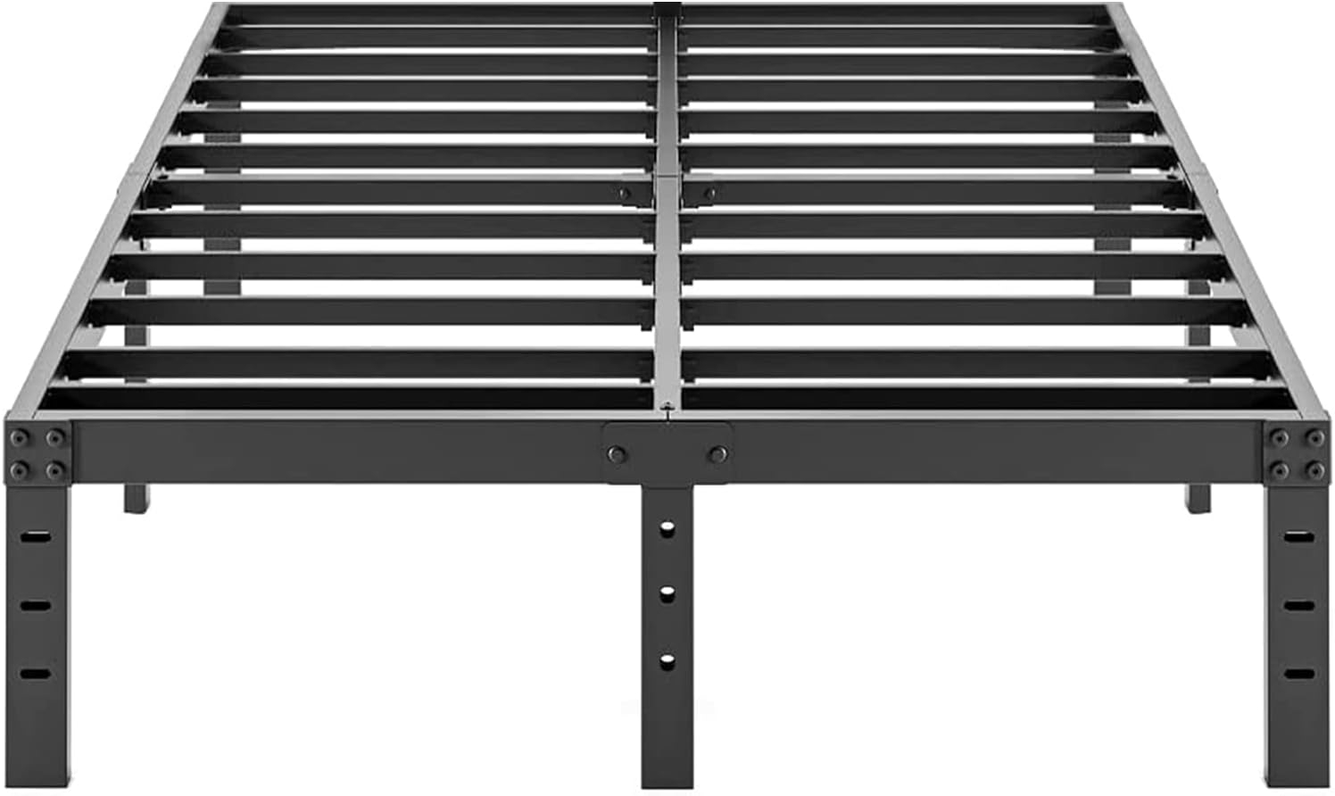 COMASACH King Size Bed Frame 16" Tall Heavy Duty Black Metal Platform Bed Frame,Sturdy Steel Frame,No Box Spring Needed,Noise-Free,Easy Assembly