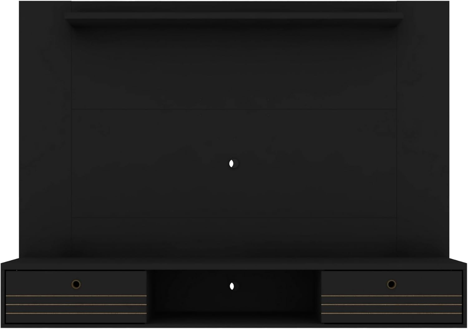 Manhattan Comfort Liberty Wood Entertainment Center for TVs up to 65" in Black