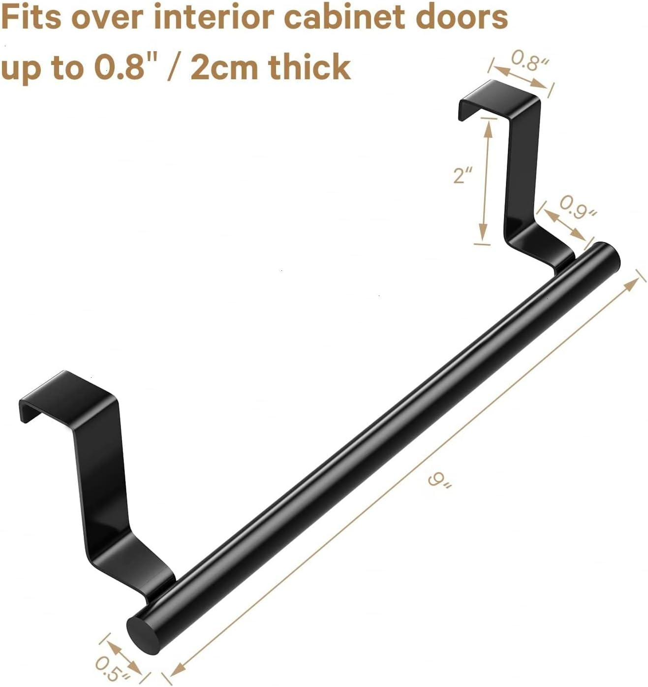 Stainless Steel Over Door Double Towel Rack Bar Holders