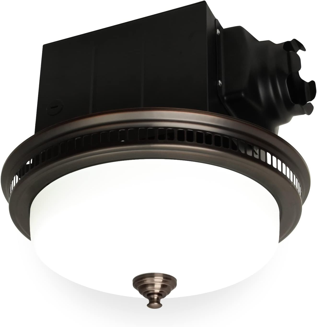 Akicon Ultra Quiet Bathroom Exhaust Fan with LED Light and Nightlight 110CFM 1.5 Sone Oil Rubbed Bronze Finish Bright White