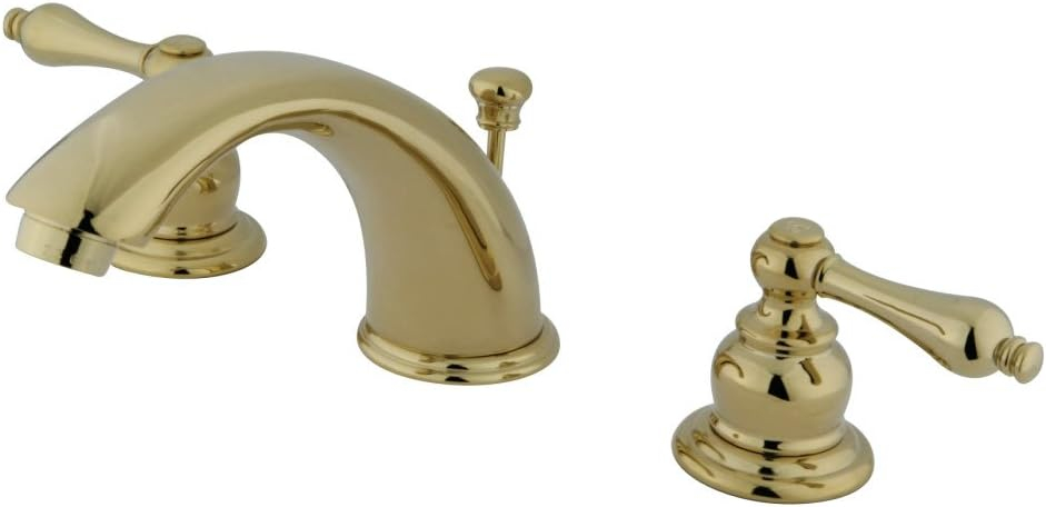 Kingston Brass KB972AL Victorian Widespread Bathroom Faucet, Polished Brass