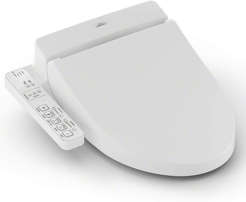 TOTO WASHLET C100 Electronic Bidet Toilet Seat with PREMIST, Rnd,White