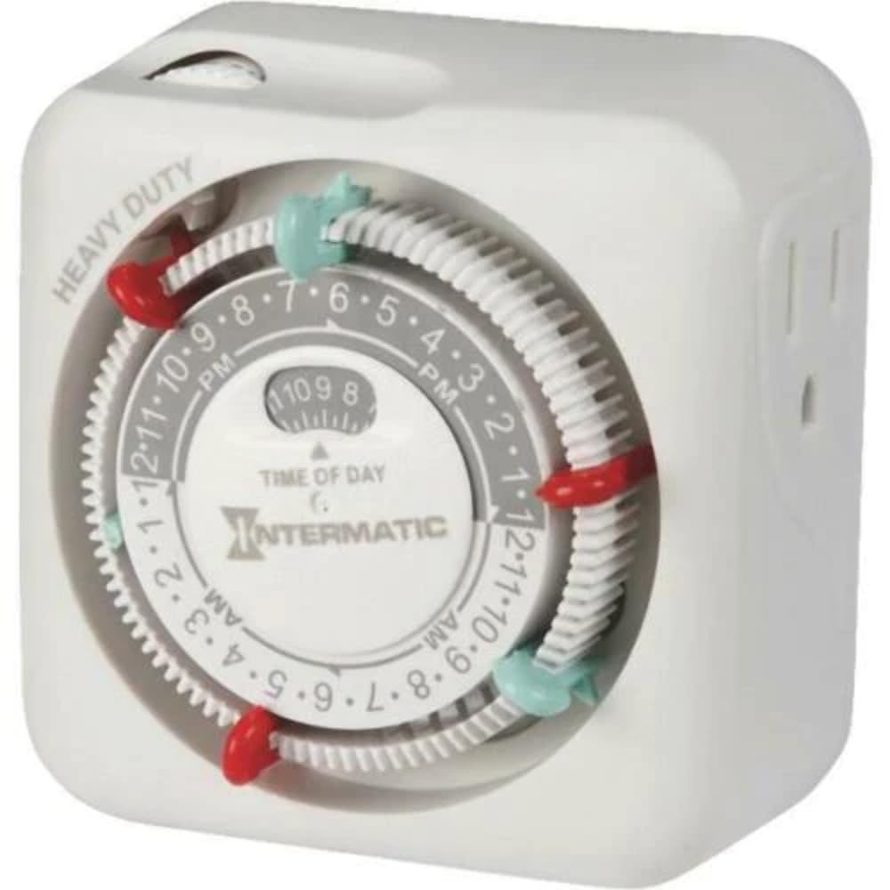 Intermatic TN311K 15-Amp Heavy Duty Lamp and Appliance Timer - Versatile Control for Lights and Devices - Easy Operation Electrical Timer