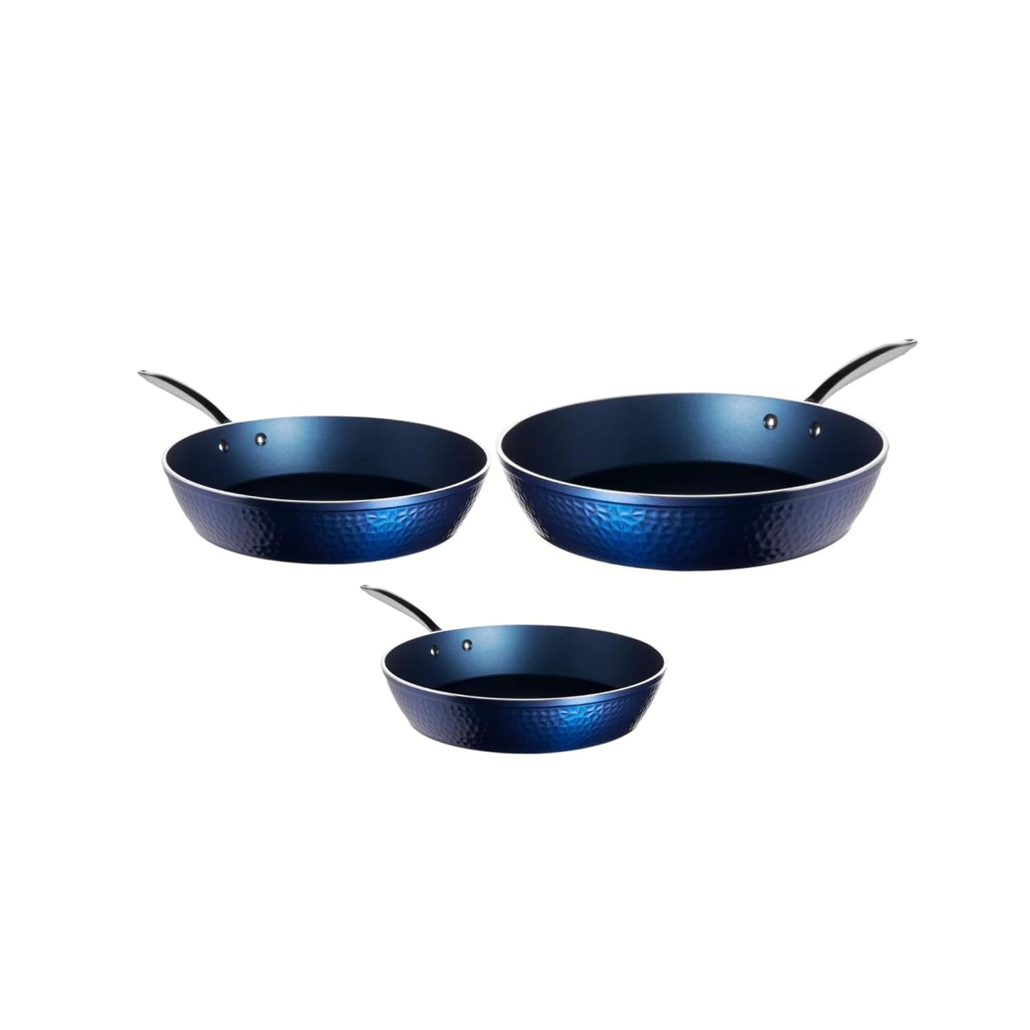 Orgreenic Ceramic Nonstick 6-PC Sauté & Frying Pan Set, 8", 10",12" with Glass Lids
