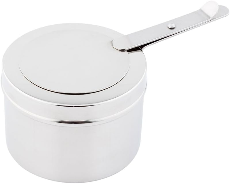 acdanc  8 oz Stainless Steel Chafer Fuel Holder - with Cover, Mirrored Finish - 6 1/2" x 3 1/2" x 2 1/2" - 1 count box