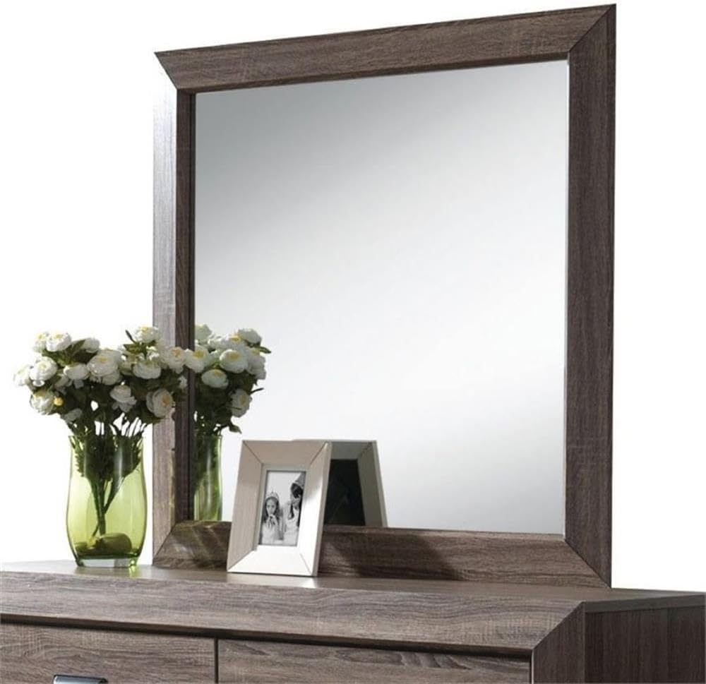 ACME Lyndon Mirror in Weathered Gray Grain