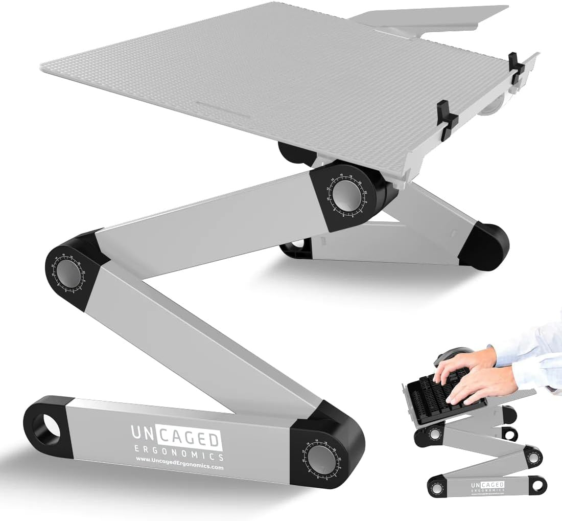 WorkEZ Adjustable Keyboard Stand for Desktop Computer Keyboard Riser for desk Keyboard and Mouse Riser for Standing Adjustable Keyboard and Mouse Stand aluminum ergonomic keyboard tray keyboard shelf
