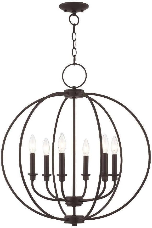 Livex Lighting Milania 6 - Light Chandelier in  Bronze