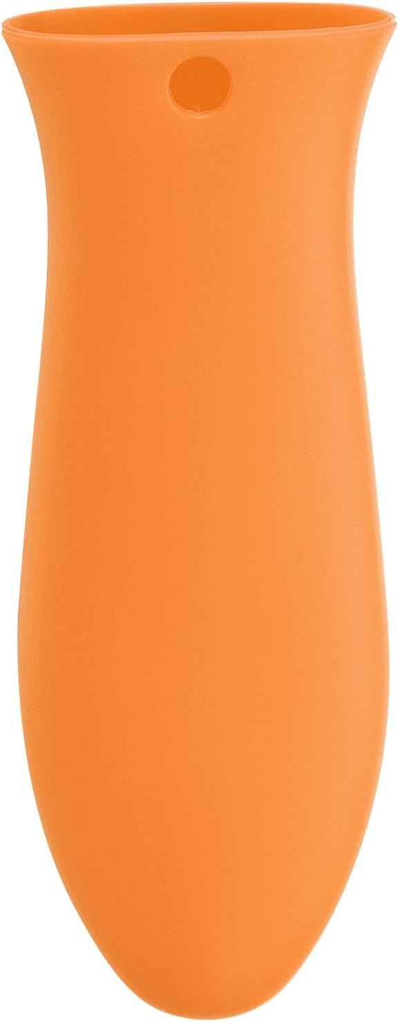 Silicone Hot Handle Holders, Cast Iron Skillet Handle Covers Silicone Pan Handle Sleeve, Orange