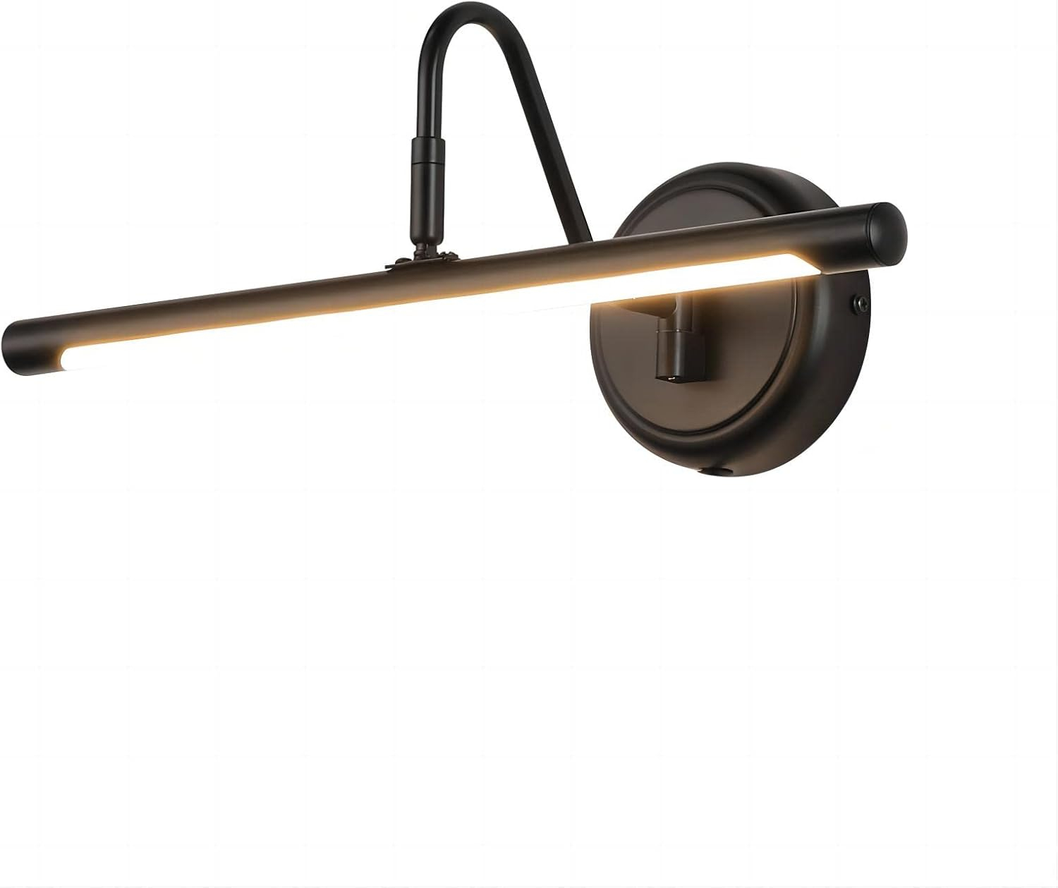 JOOSENLUX LED Picture Light Hardwired Matte Black Modern Picture Lights for Paintings 16.54'' Inch Long Swing Arm Metal Art Lights Warm White 3000K