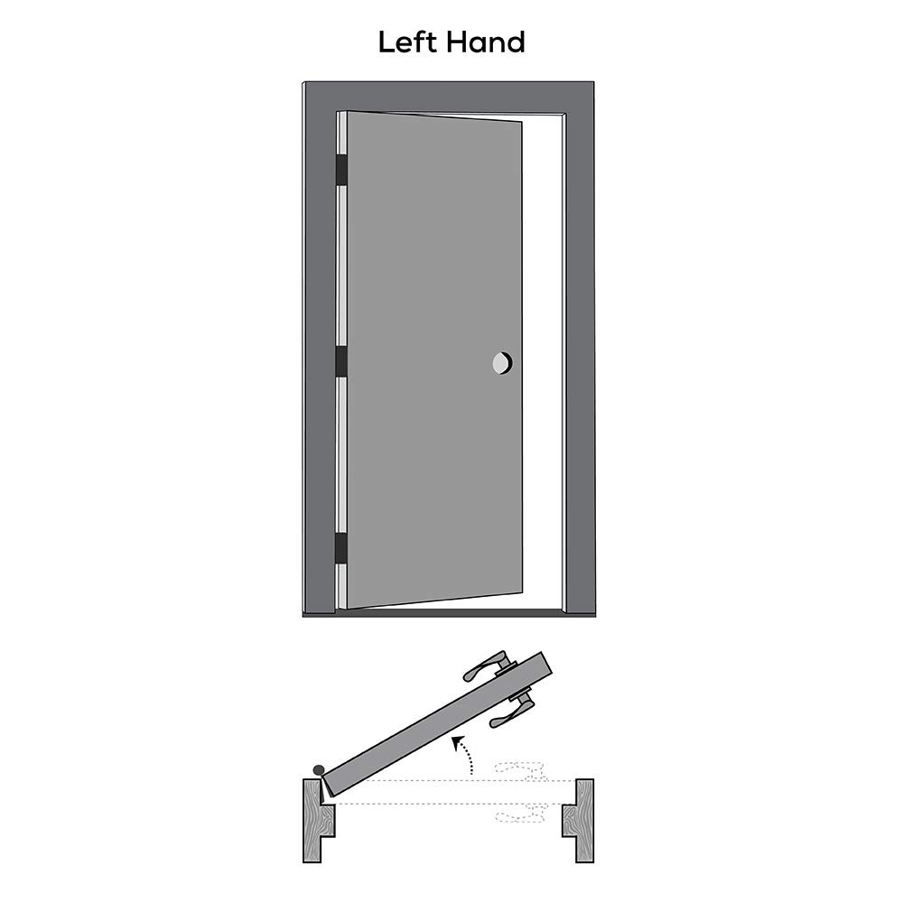 30 in. x 80 in. Left Handed Unfinished Pine Wood Clear Glass Full Lite Single Prehung Interior Door