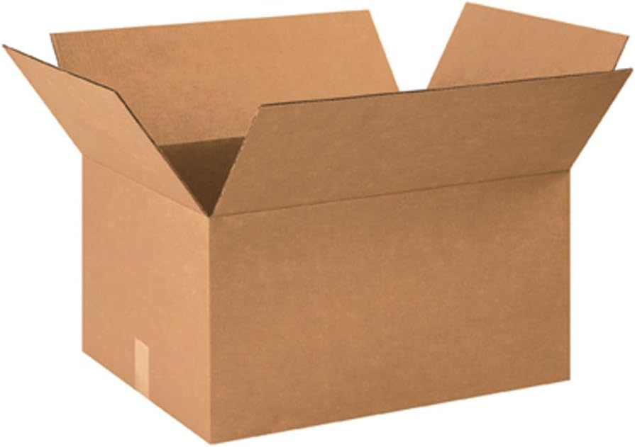 Medium Brown Corrugated Storage and Shipping Boxes, Pack of 10