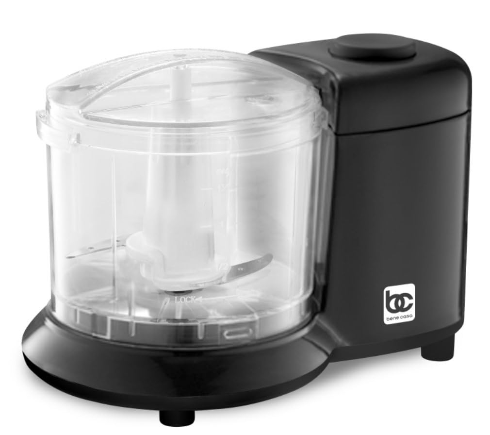 1.5-Cup Single Speed Black Mini Food Chopper Slicer