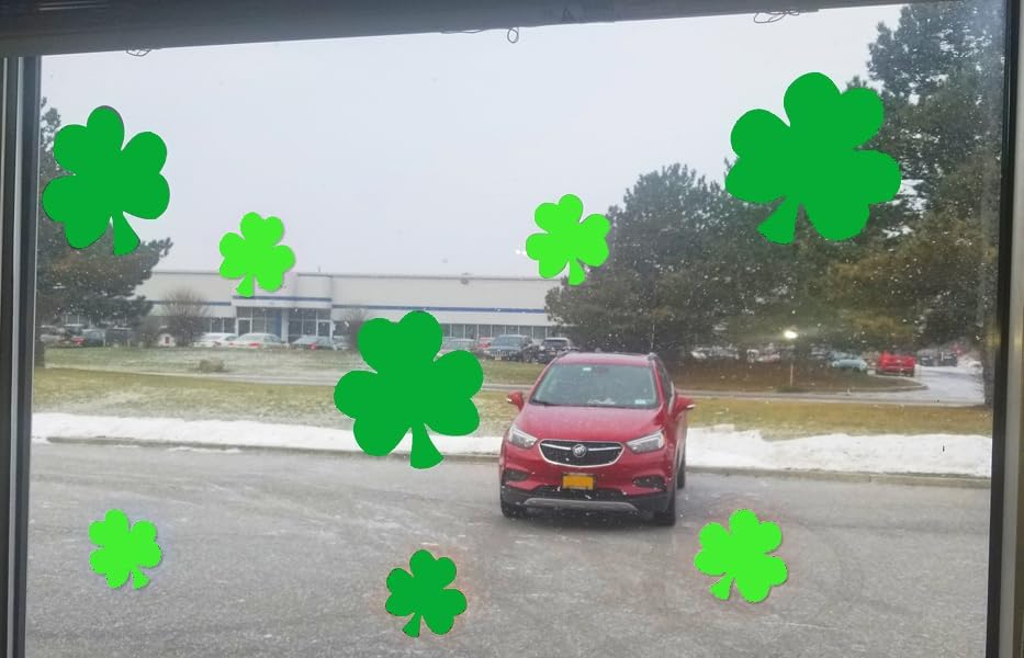 SHAPES ETC. 31 Pcs Green Assorted Shamrock Small Creative Cut-Outs 3in Construction Paper St. Patrick’s Day Decorations Holiday Décor Kids’ Irish School Craft Projects St. Patty’s Day Parades USA Made