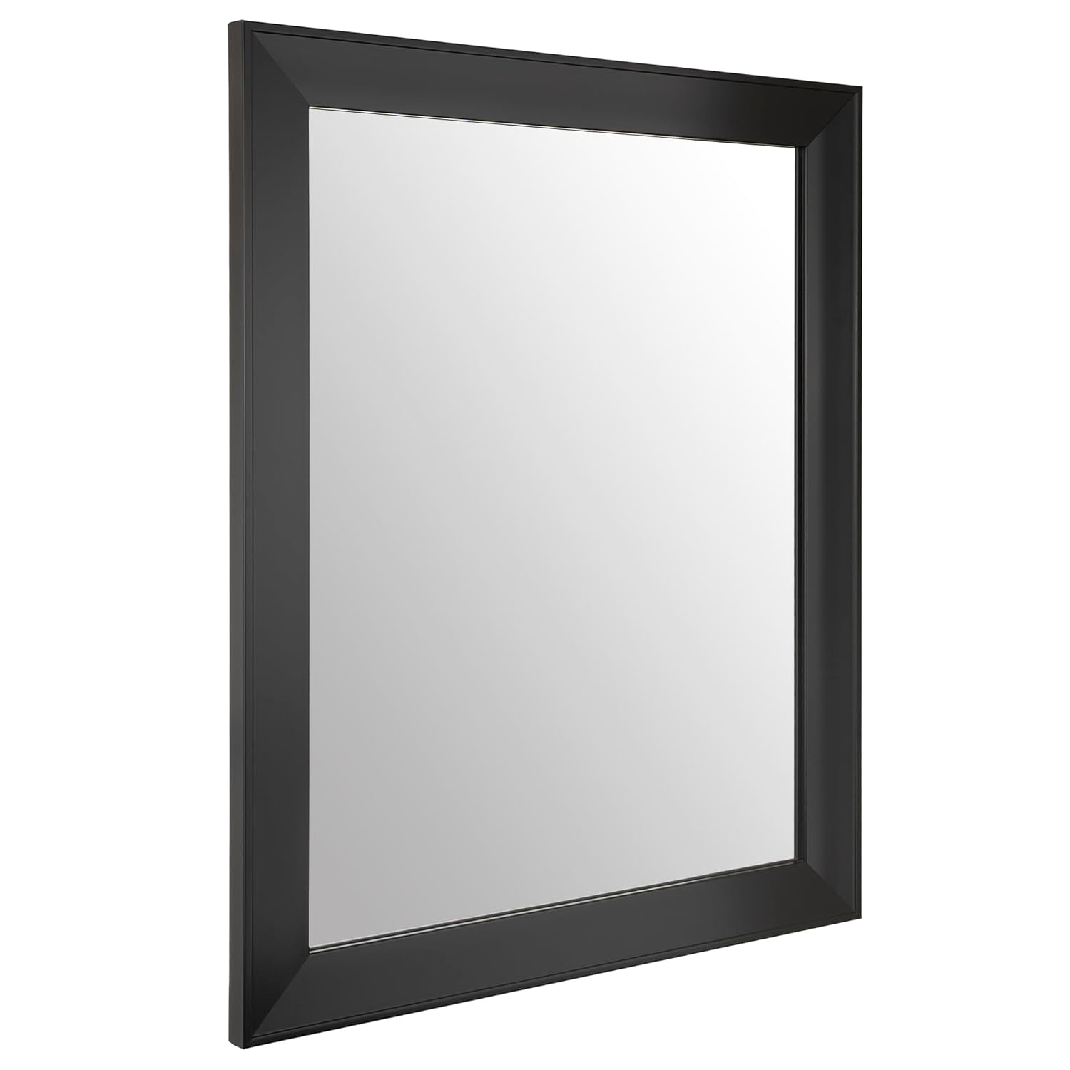 Amazon Basics Rectangular Wall Mount Mirror 16" x 20" - Standard Trim, Black