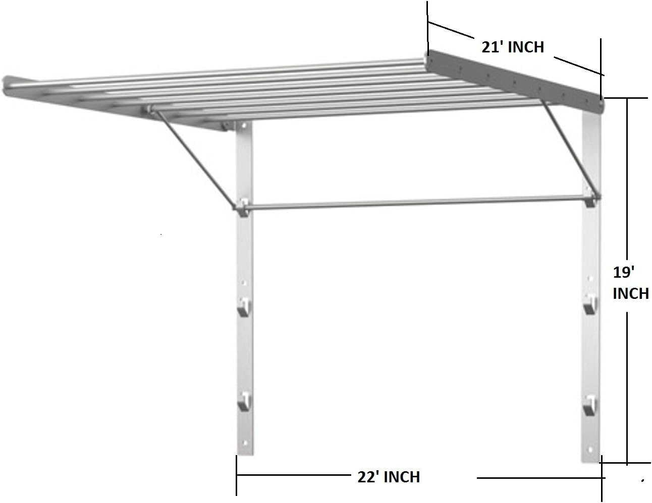 Stainless Steel Wall Mounted Space Saving Drying Rack