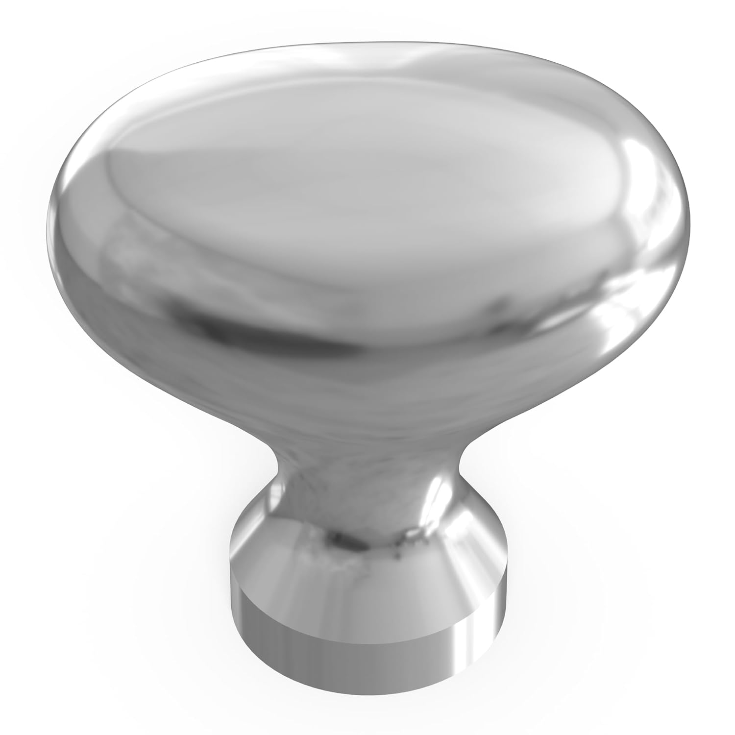 Hickory Hardware Williamsburg 1-1/4-in Chrome Oval Farmhouse Cabinet Knob